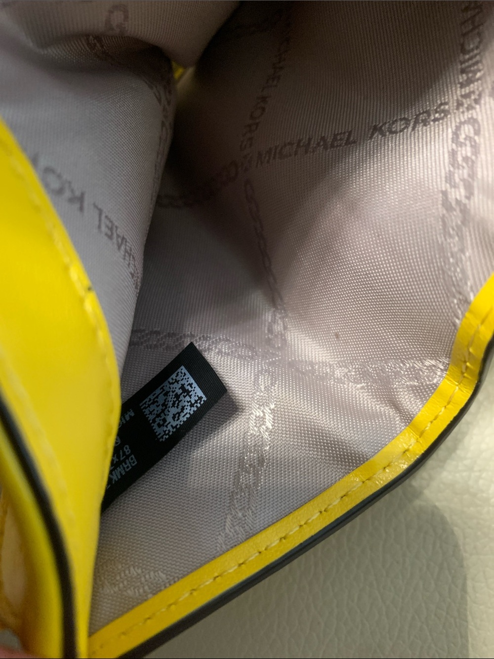 Michael Kors Bright Yellow Leather Buckle Compact Wallet - Picture 5 of 5